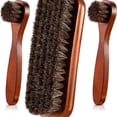 thumbnail image 1 of 3 Pieces Horsehair Shoes Polish Brushes Kit Leather Shoes Boots Care Clean Polish Daubers Applicators, 1 of 6