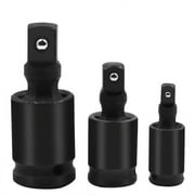 3 Pieces Impact Universal Joint Set 1/4" 3/8" & 1/2" Drive U-Joint Swivel Socket
