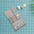thumbnail image 1 of 3 Pieces Jewelry Trays Organizer Drawer Inserts Storage Holder Flocking Cloth Space Saving Multifunctional Display Case Box for Brooch Watch , Gray, 1 of 8