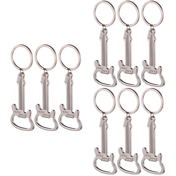 Hytrove Guitar Keychain Silver Decoration Everyday Use