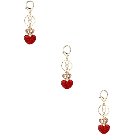 3 Pieces Key Chain Keychains for Men Keyring Daily Style Rhinestone Miss Lovers