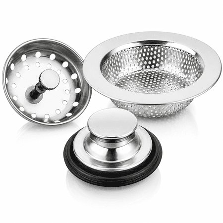 3 Pieces Kitchen Sink Stopper Strainer Garbage Disposal Plug, Stainless Steel Universal Anti-Clogging Kitchen Sink Filter Sieve Basket Strainer, Wide Rim for Kitchen Sink Drain (Silver) price history and forecast - Zendure Mudder-YL-5217