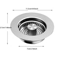 thumbnail image 1 of 3 Pieces Kitchen Sink Stopper Strainer Garbage Disposal Plug, Stainless Steel Universal Anti-Clogging Kitchen Sink Filter Sieve Basket Strainer, Wide Rim for Kitchen Sink Drain (Silver), 1 of 3
