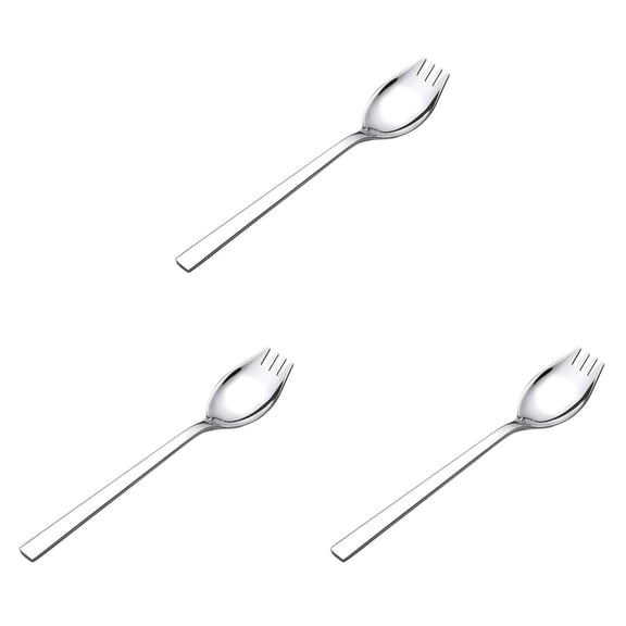 BEADCEST Heavy Duty Handle Spork Set 3 Pieces Flatware for Everyday Use