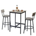 thumbnail image 1 of 3 Pieces Kitchen Table Set, Bistro Table Set with Two Chairs, 23.6"x 23.6" x 35.43" Countertop Small Dining Table Sets for 2, Counter Height Bar Table for Breakfast Nook, Kitchen, Dining Room, JA1654, 1 of 8