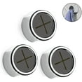 thumbnail image 1 of 3 Pieces Kitchen Towel Hooks Round Adhesive Dish Towel Hook Premium Chrome Finish & Easy Installation Wall Mount Hand Towel Hook Ideal as Bathroom, Shower or Outdoor Towel Holders, 1 of 4