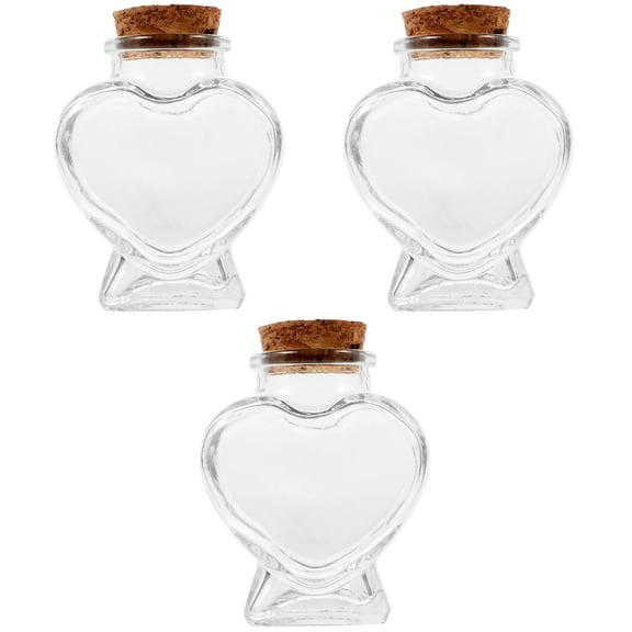 3 Pieces Landscape Container Glass Containers with Lids Cork Jars