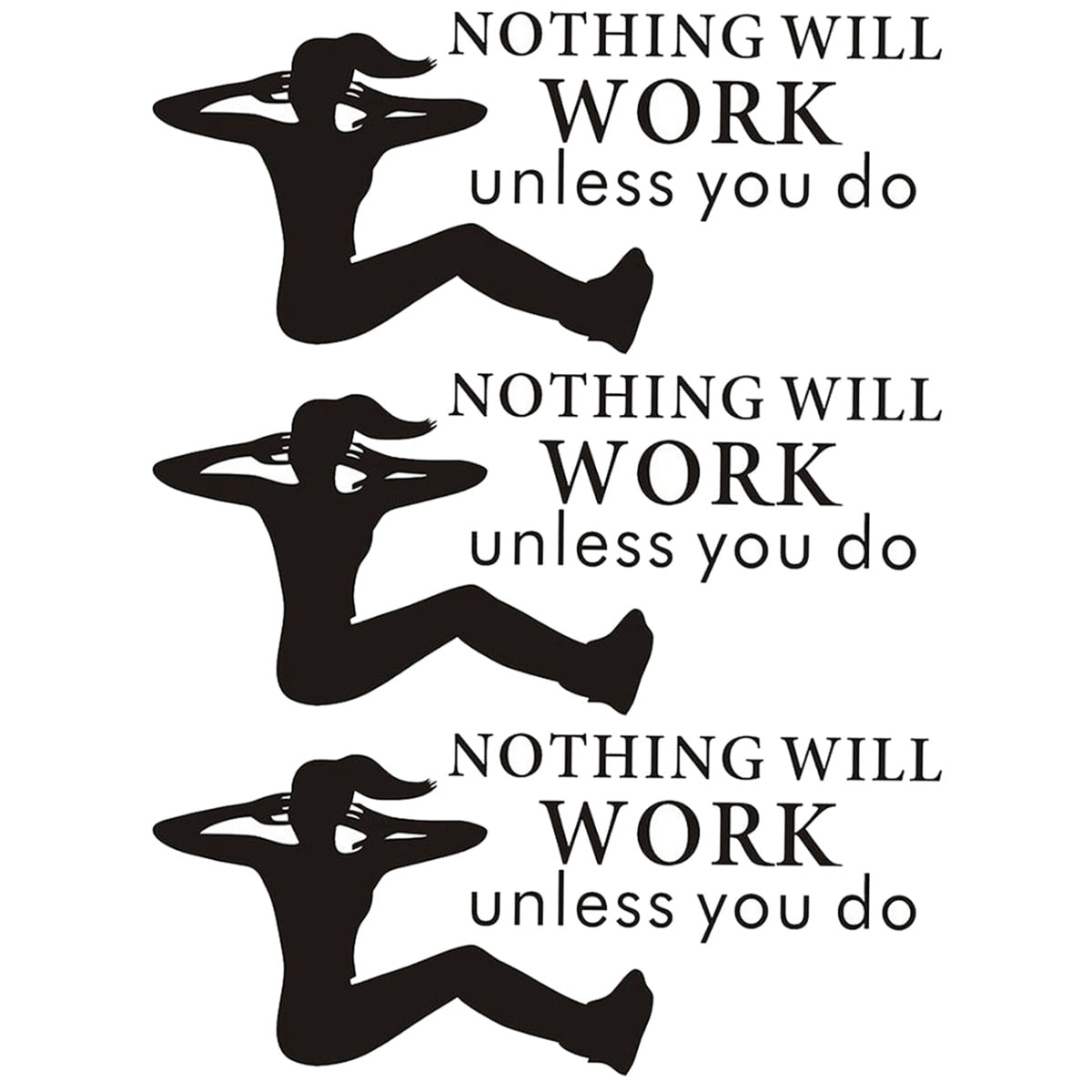 3 Pieces Large Decal Alphabet Indoor Sports Wallpaper