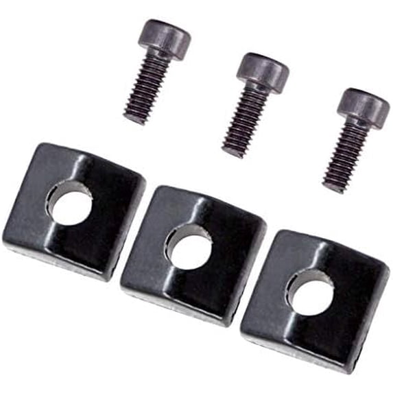 3 Pieces Locking Nut Block and Screws Guitar Cap Suitable for Tremolo Bridge Replacement Part (Black)$$Music
