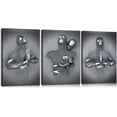 thumbnail image 1 of 3 Pieces Love Heart 3D Effect Wall Art Praying & Hugging Wall Decor Modern Metal Sculpture Effect Paintings 3D Metal Wall Art Love Wall Decor Couple Wall Art for Bedroom Decor 12x16x3, 1 of 6