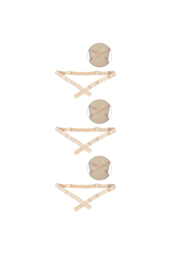COOPHYA Bra Strap Extender Skin Color Adjustable Length Back Support 3Pack