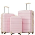thumbnail image 1 of 3 Pieces Luggage Set Hardside Spinner Suitcase with TSA Lock 20" 24" 28" Available, 1 of 11