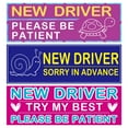 thumbnail image 1 of 3 Pieces Magnetic Car Stickers, Student Driver Magnetic Safety Sign Student Driver Sticker Supplies For Car Accessories Bumper Removable Novice Driver Sticker, 1 of 3