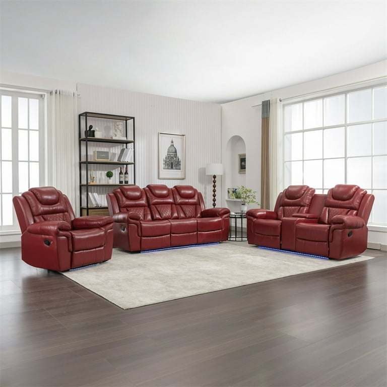 Sofa Set Recliner Single Sofa Leather Pieces Manual Recliner Sofa