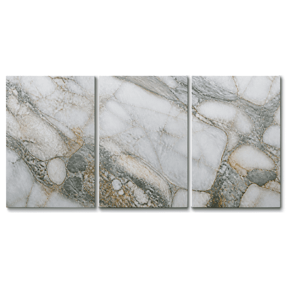 3 Pieces Marble Texture Canvas Wall Art Green Gold Vein Picture Print, Modern Abstract Artwork, Stone Pattern Paintings for Living Room Bedroom Home Office Decor