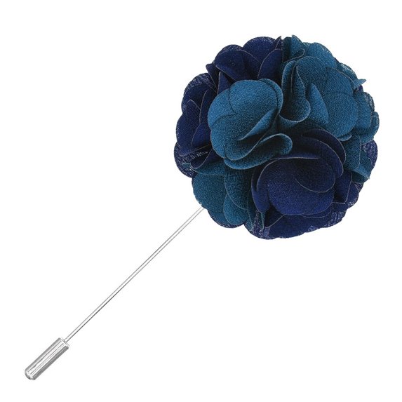 3 Pieces Men's Lapel Pin Handmade Satin Flower Boutonniere Pin with Gift Box for Suit Wedding Groom