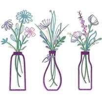 Metal Flowers Rustic Farmhouse Wall Sculptures (3 Count)