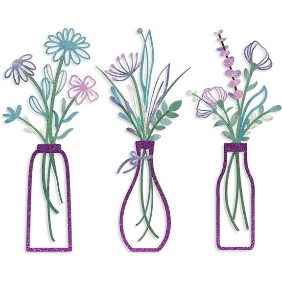 Metal Flowers Rustic Farmhouse Wall Sculptures (3 Count)