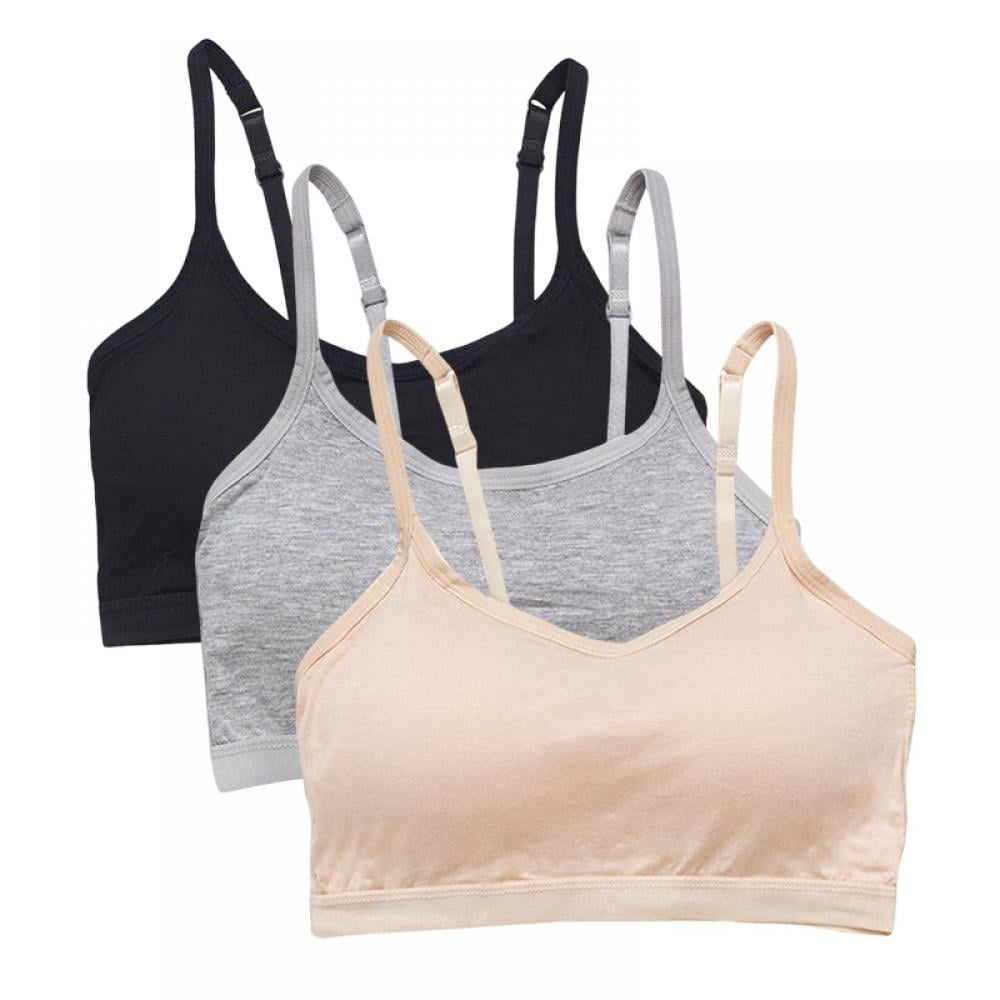 3 Pieces Mini Camisole Bra Wireless Padded Bra with Adjustable Straps for  Women Girls Favors 