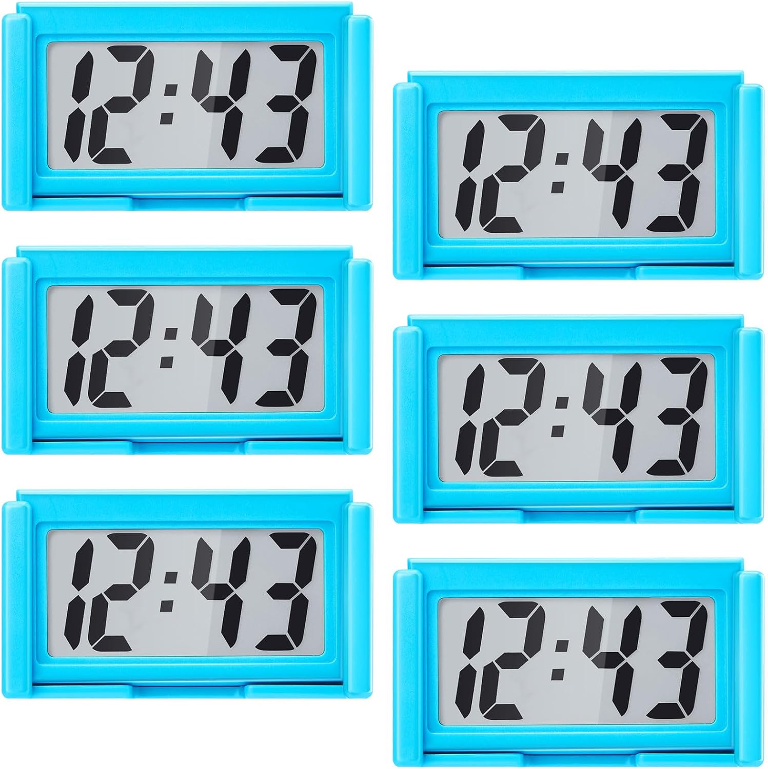 3 Pieces Mini Digital Clock Small Clock Car Dashboard Clock