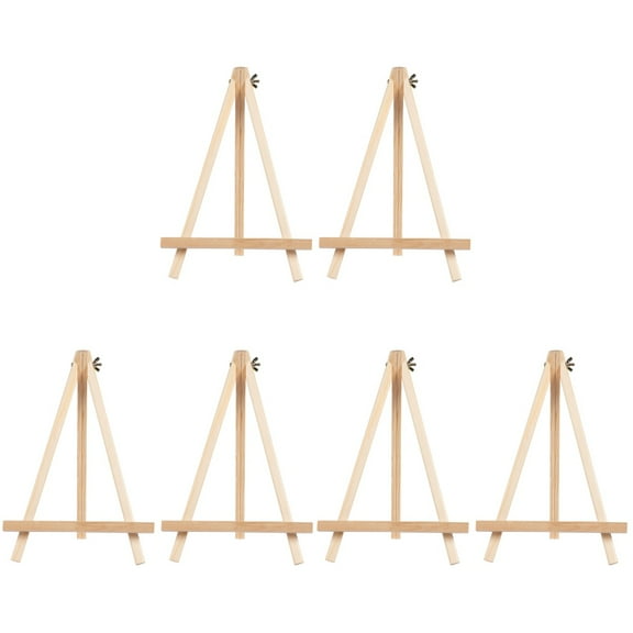 TAILTOSS Khaki Wood Easel for Small Paintings and Advertising Frames 6Pcs