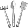 thumbnail image 1 of 3 Pieces Mini Garden Tools Set, Stainless Steel Shovel Rake Spade Gardening Kit Lightweight Hand Trowel Transplant Trowel Hand Rake for Loose Succulents Potted Flower Seedling Soil, 1 of 5