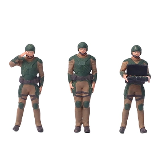 3 Pieces Miniature Game Character Toy Diorama Figures Resin Role Play Set for Hobby Model Scenes