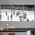 thumbnail image 1 of 3 Pieces Miracle on Ice Hockey Black and White Sports Canvas Painting Prints Art Poster Pictures for Living Room Office Decor with Wooden Inner Frame, 1 of 4
