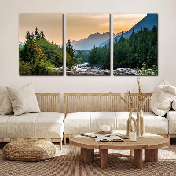 3 Pieces Modern Abstract Texture Artwork Canvas Prints Abstract Purple Paint Background Pictures Paintings on Canvas Wall Art for Home Decoration Wall Decor Stretch Framed Ready to Hang - 12"x16"x3