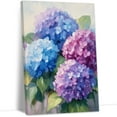 thumbnail image 1 of JANS.NO1 Blue Hydrangea Wall Decor Flowers Canvas Wall Art Rustic Floral Pictures Painting for Bathroom Bedroom Decor, 1 of 6