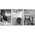 thumbnail image 1 of 3 Pieces Mountain Canvas Wall Art for Living Room Nature Landscape Picture Sunflower Wall Decor for Bedroom Home Decoration Sunrise Grand Teton National Park Painting d Artwork - 12" x 16" x 3, 1 of 7