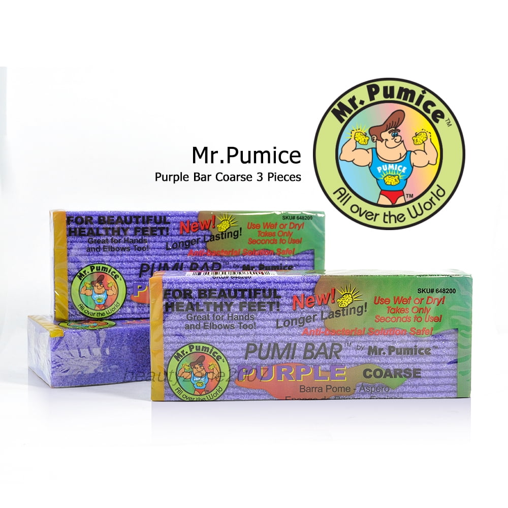 3 Pieces Mr. Pumice Purple Coarse Pumi Bar Stone