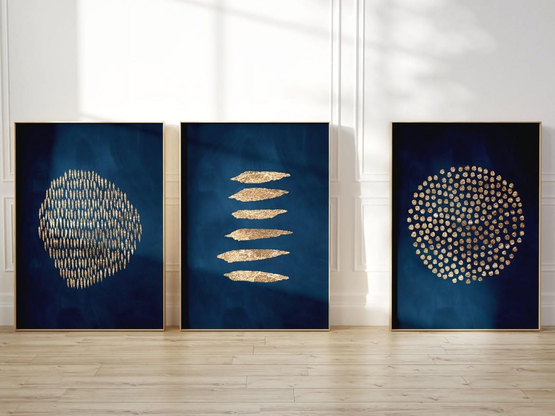 AntExpanse Surfboard Wall Art – 3-Piece Canvas Prints With Wood Frame, Beach Decor