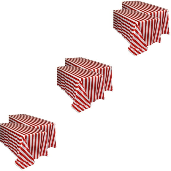 3 Pieces Neon Striped Tablecloth Creative Tablecloth 274.00X137.00X0.10CM