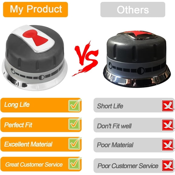 3 Pieces New Upgraded 88848 Gas Grill Burner Knobs Compatible with Weber Genesis Grill Parts (2011-2016) Series Better Than OEM Quality$$Garden & Patio