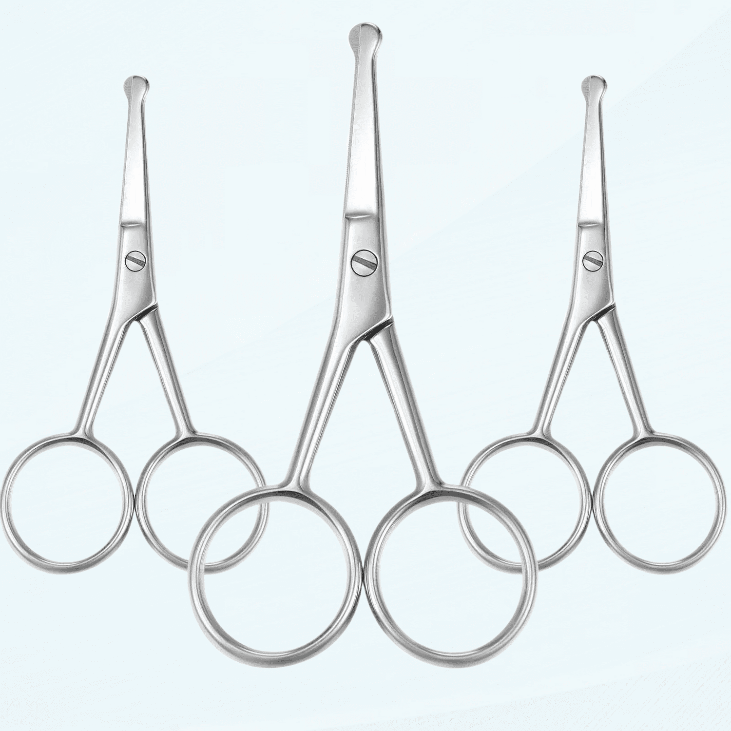 3 Pieces Nose Hair Scissors Rounded Tip Scissors Facial Hair Scissors