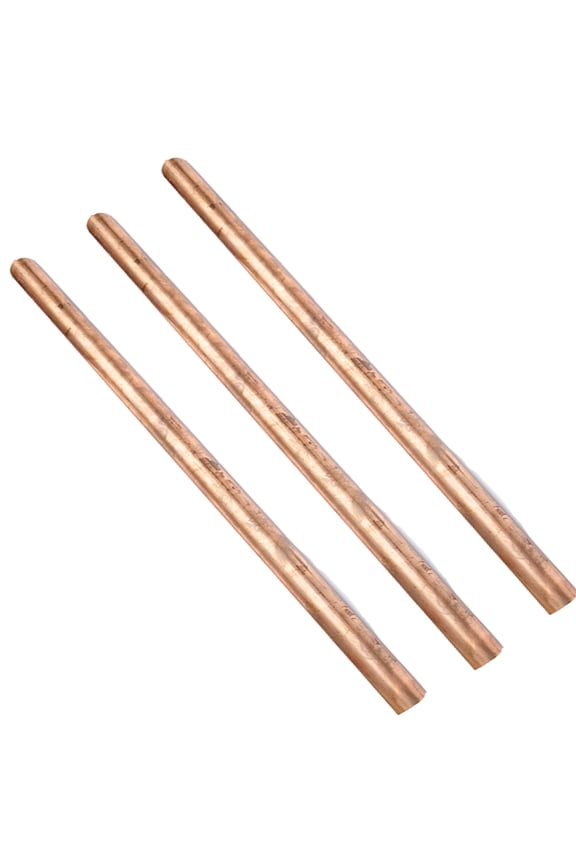 3 Pieces Of Red Copper Round Bars, Diameter: 2.3mm, Length: 500mm