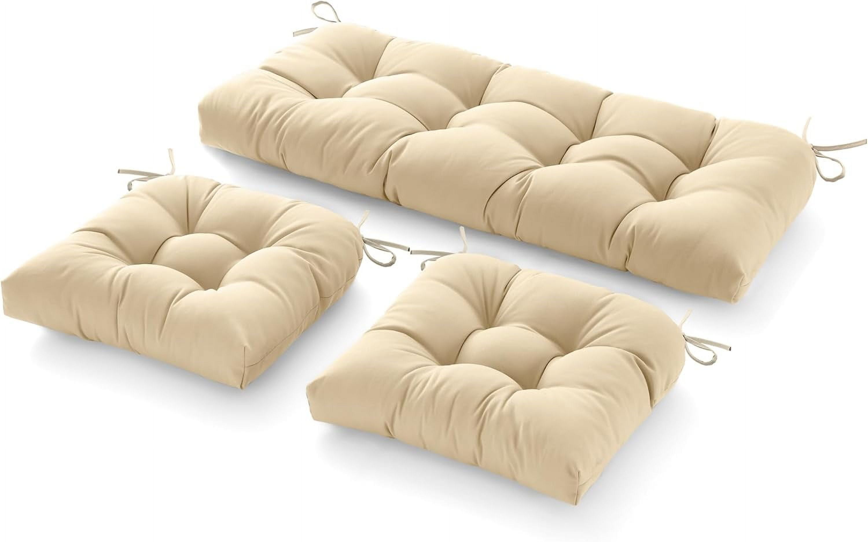 3 Pieces Outdoor Chair Cushions Clearance with Ties,44x19x5 Inches,1 ...