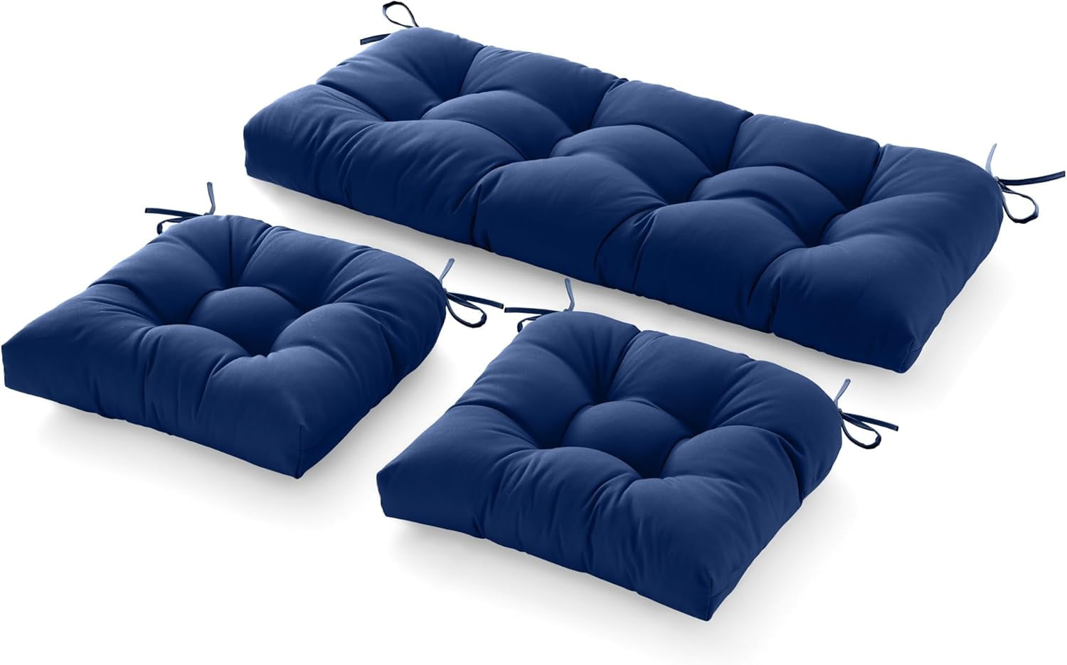 3 Pieces Outdoor Chair Cushions Clearance with Ties,44x19x5 Inches,1 ...