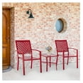 3 Pieces Outdoor Patio Bistro Set, Mental Bistro Table and Chairs