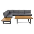 thumbnail image 1 of 3 Pieces Outdoor Patio Furniture Set with Coffee Table, Convertible Sectional Sofa Conversation Set with Adjustable Seat, 1 of 8