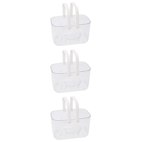 3 Pieces Pantry Drain Bath Basket Multi-functional Lightweight Travel