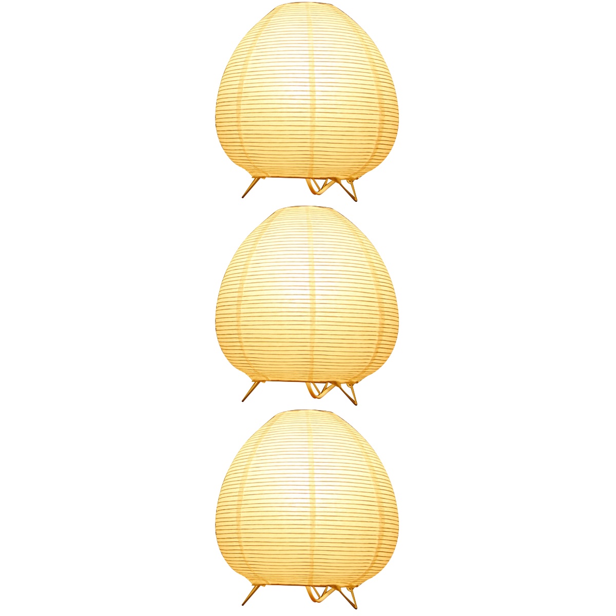 3 Pieces Paper Lantern Desk Lamp Japanese Lanterns Small Table
