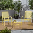 thumbnail image 1 of 3 Pieces Patio Bistro Set, Outdoor Patio Furniture Table and Chairs for Porch Backyard Balcony, 1 of 7