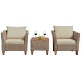 thumbnail image 1 of 3 Pieces Patio Rattan Bistro Furniture Set, 1 of 7