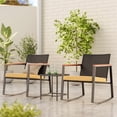 thumbnail image 1 of Patio furniture Sets of 3, Asofer Rocking Patio Bistro Set with Caffee Table for Poolside,Yard, Porch, Beige, 1 of 10
