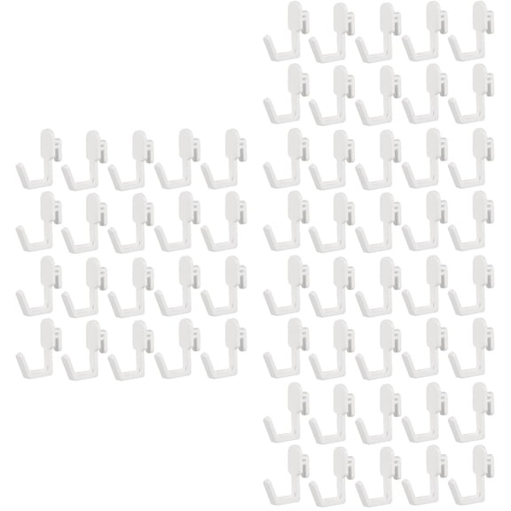 LABSERRON Plastic Hook J Shape Design Strong and Sturdy for Home Storage 60Pcs