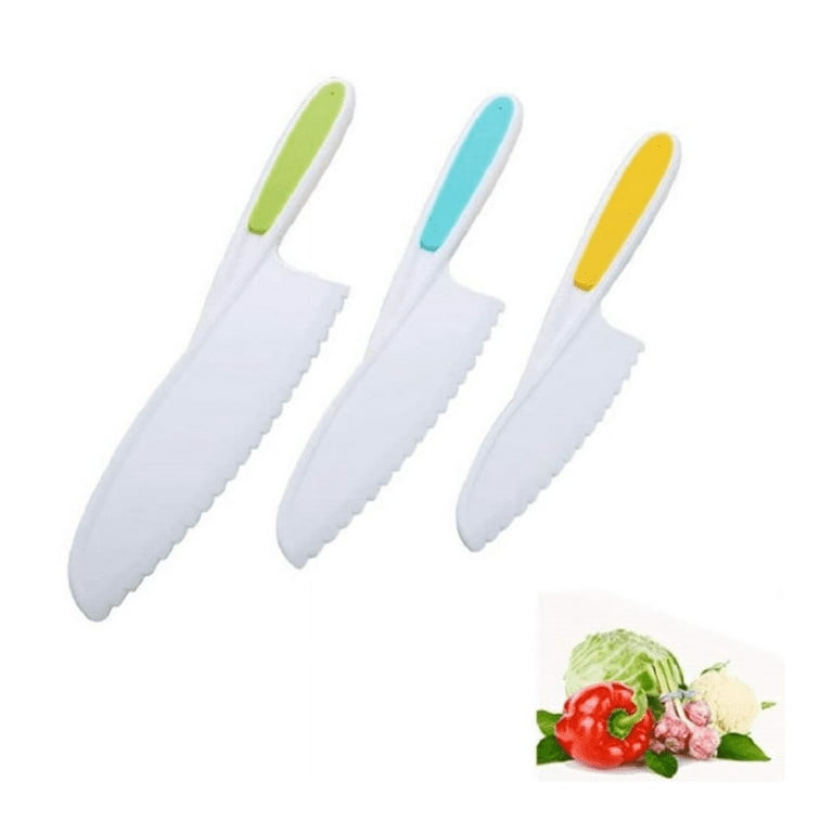 Dropship Set Of 3 Plastic Kitchen Knife For Kids, Safe Nylon Cooking Knives  For Children, For Fruit, Bread, Cake, Pastry, Salad Or Lettuce to Sell  Online at a Lower Price