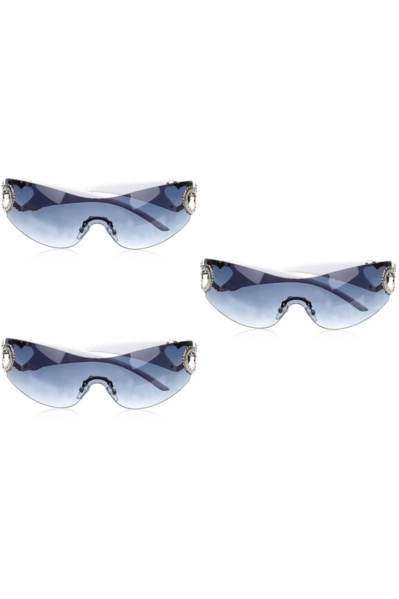 3 Pieces Polarized Sunglasses Men Personalized Frameless Eyeglasses Vacation