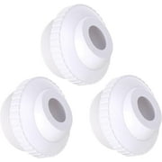 3 Pieces Pool Jet Nozzles, 3/4 Directional Flow Eyeball Inlet Jet, Swimming Pool Return Jet Replacement Parts Fittings Spa with 1-1/2 Inch MIP Thread Pool Accessories for Cleaning White